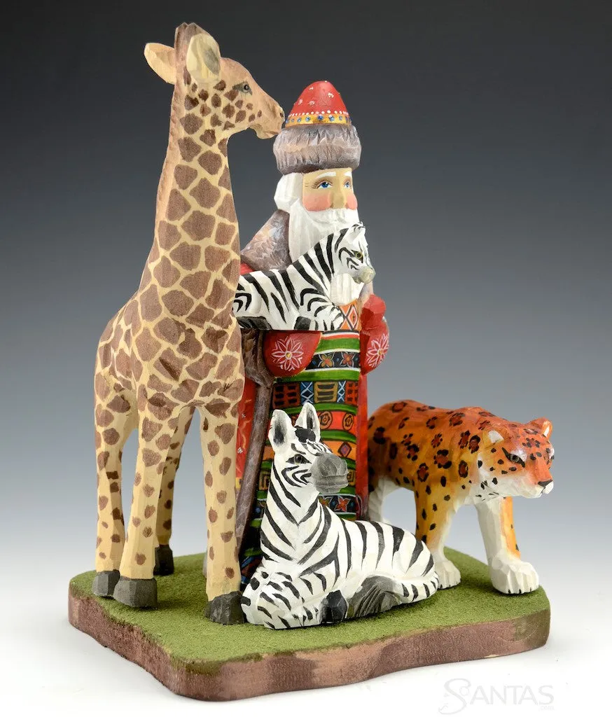 African Safari Santa Scene