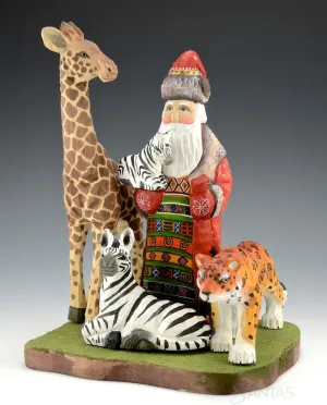 African Safari Santa Scene