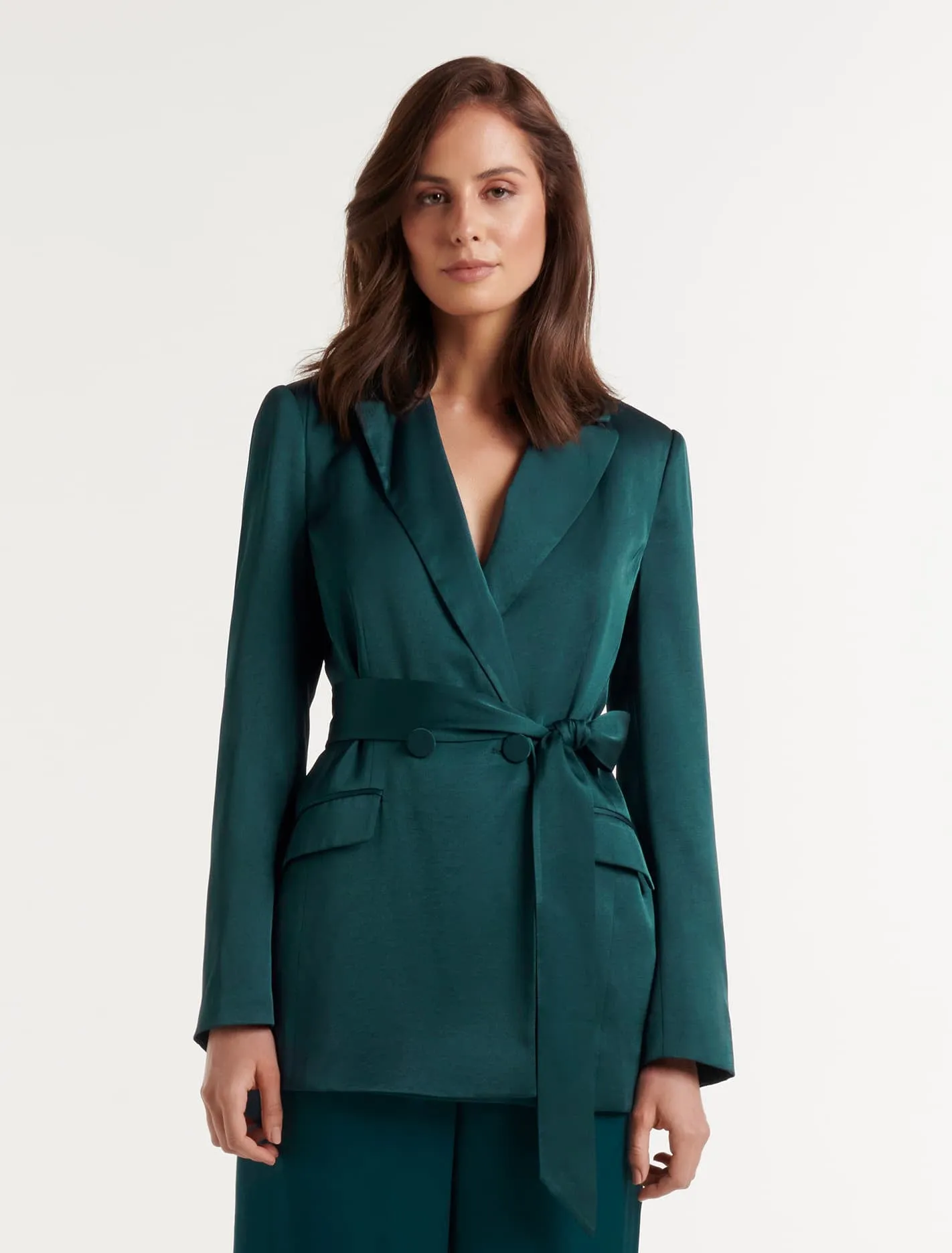 Alora Satin Tie Co-Ord Blazer