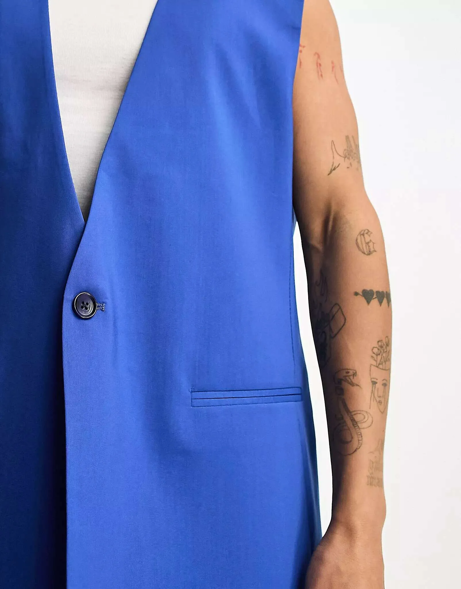 ASOS Cobalt Blue Sleeveless Blazer