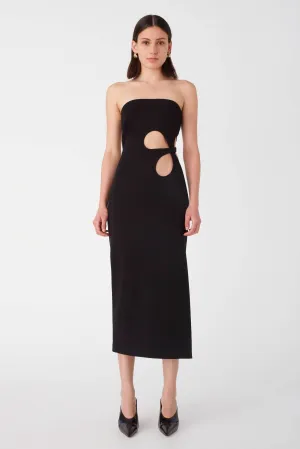 Avery Bonded Crepe Midi Dress