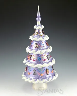 Beautiful Large Purple Decorative Carved Nesting Tree 4 pieces