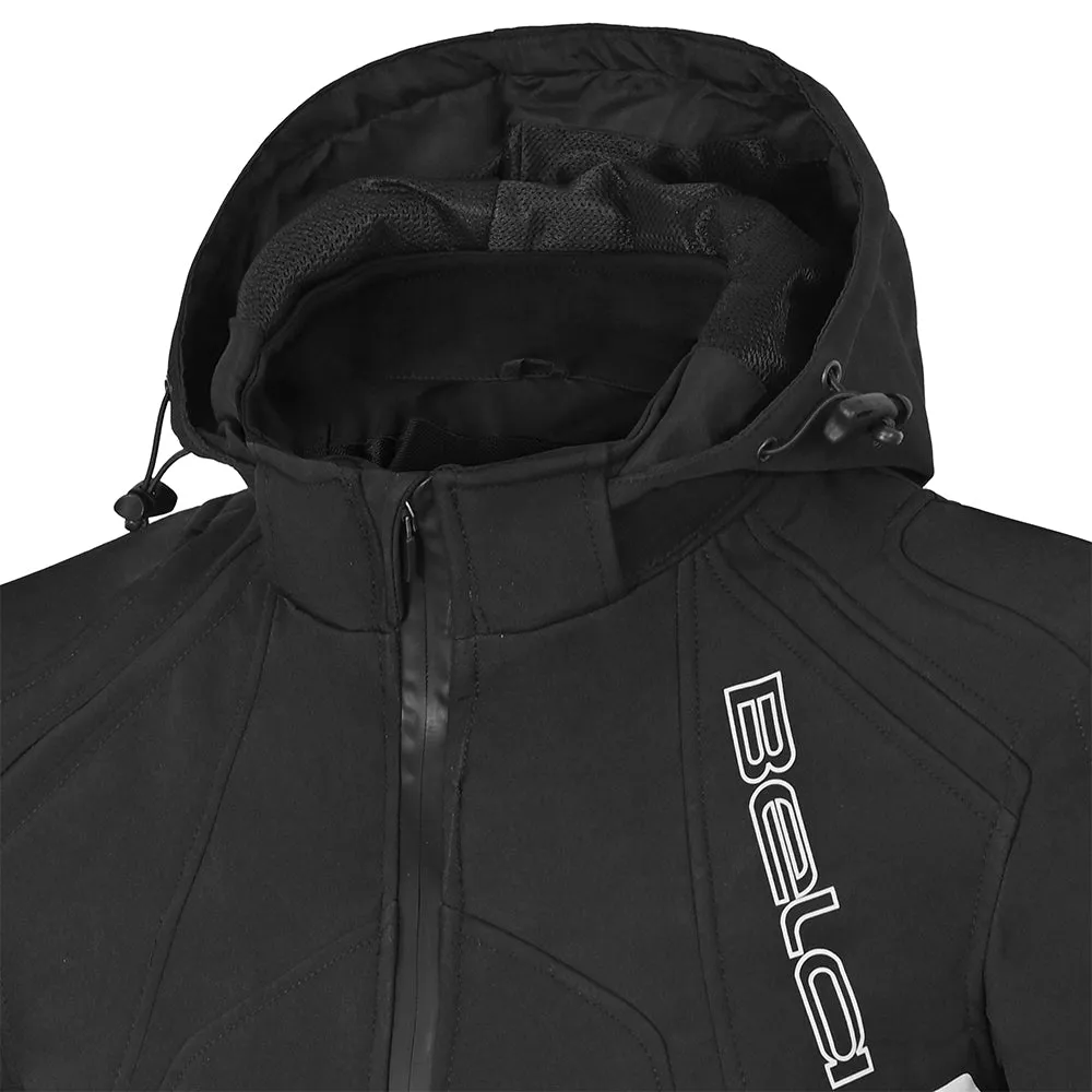 BELA Breeze Softshell Motorbike Riding Hoodie Black Gray