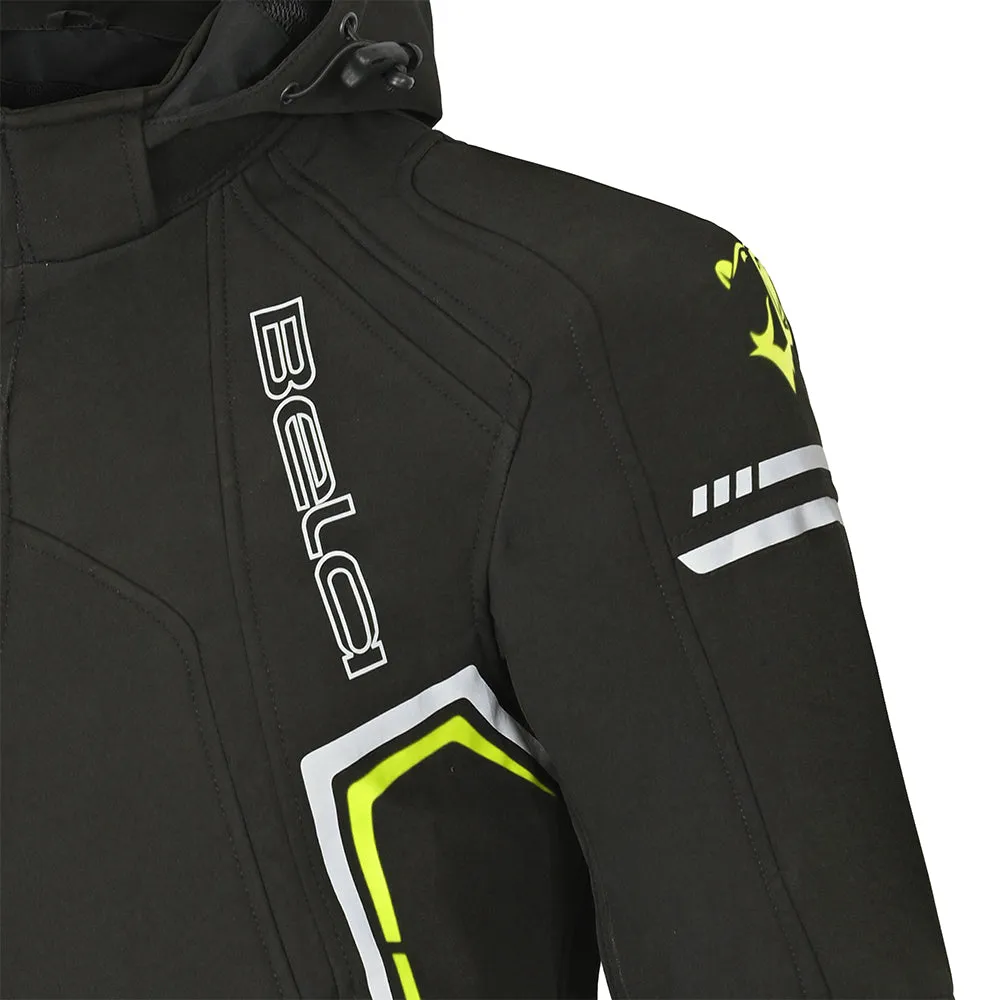 BELA Breeze Softshell Motorbike Riding Hoodie Black Yellow