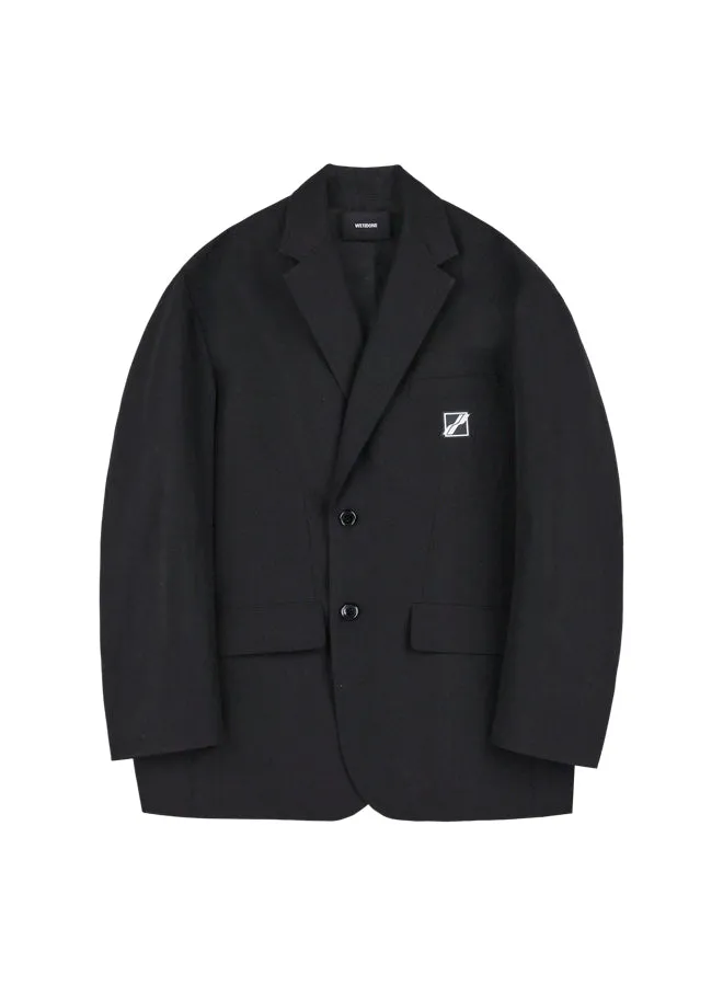 Black Logo Oversized Blazer