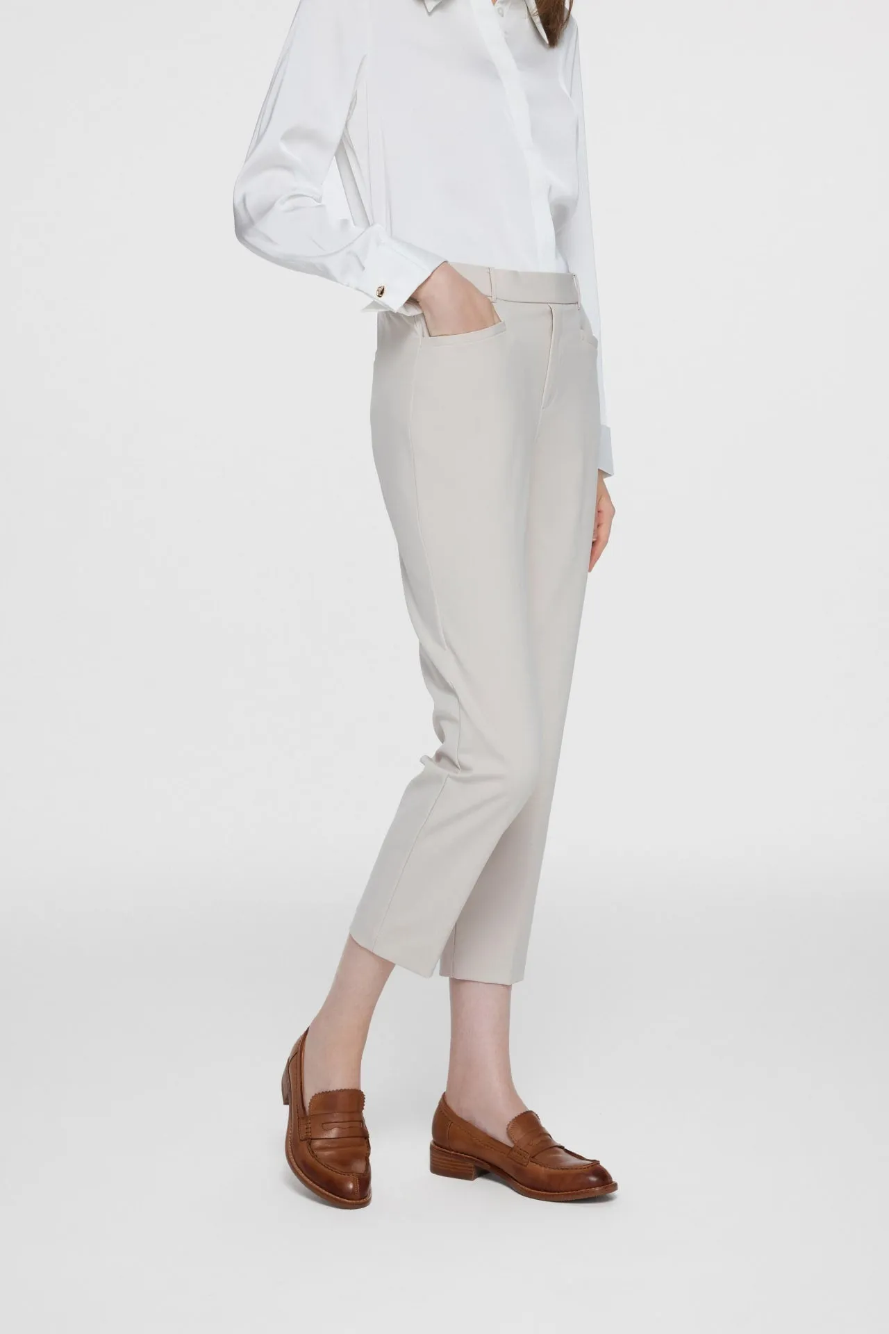 Celeste Plainweave Cigarette Pants