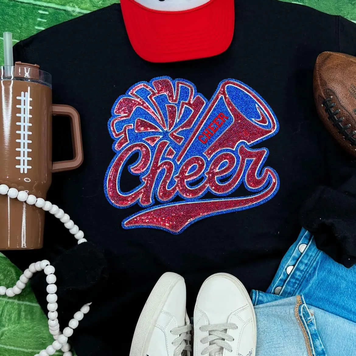 CHEER POM Patch Sweatshirt