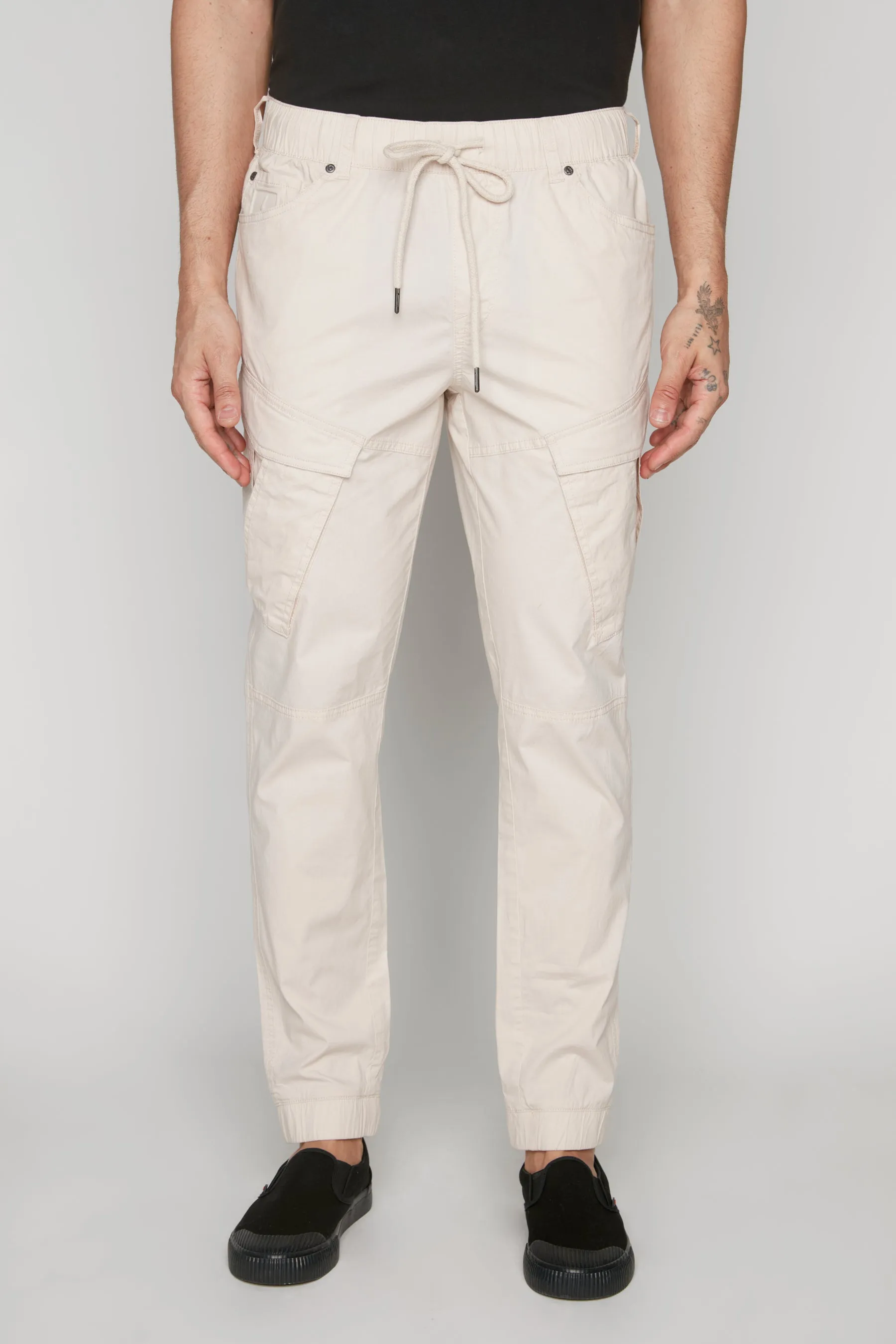 COHEN - 5 Pocket Stretch Poplin Cargo Jogger - Sand