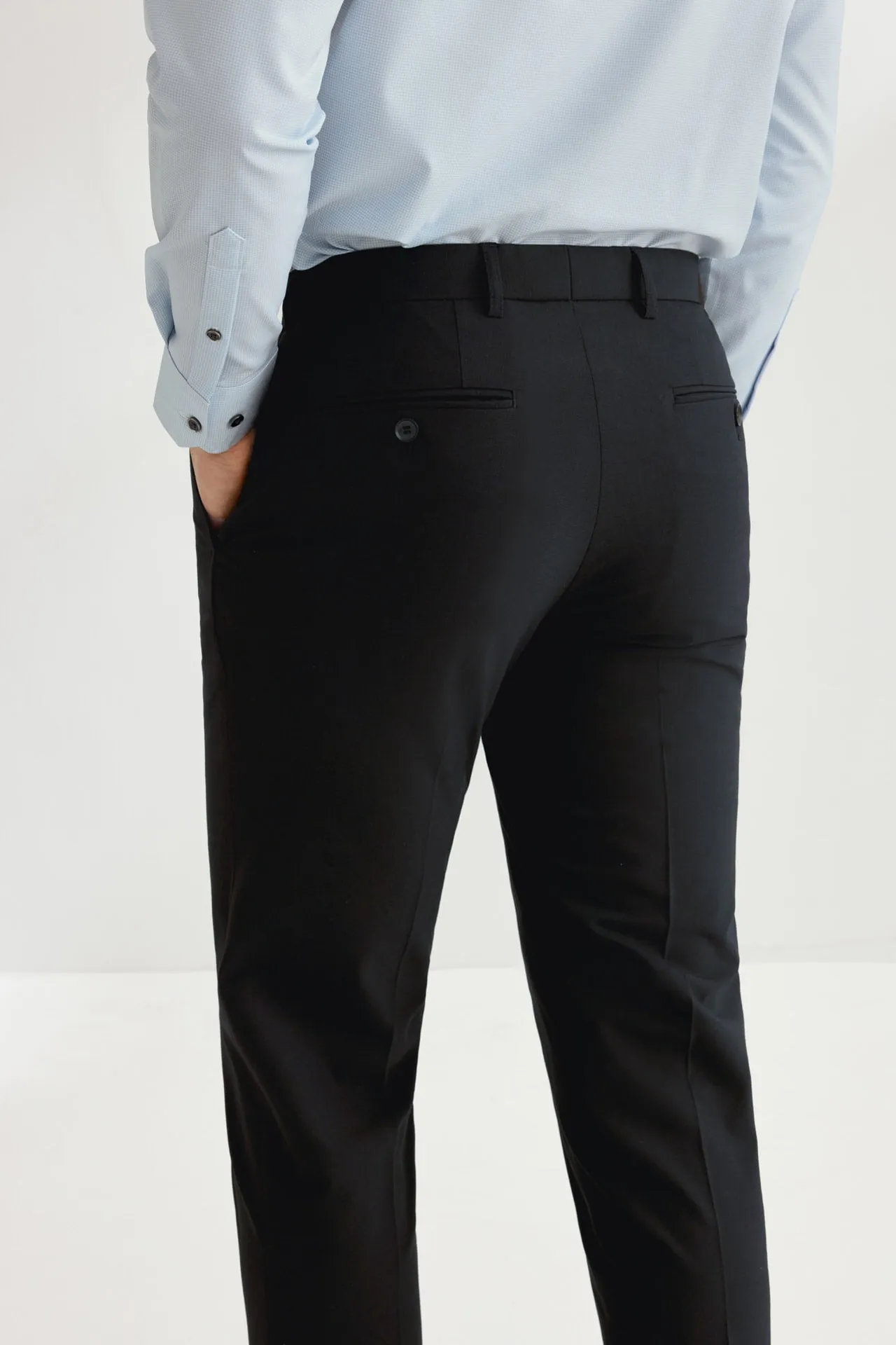 Compact Multi-Way Stretch Formal Pants in Slim Fit