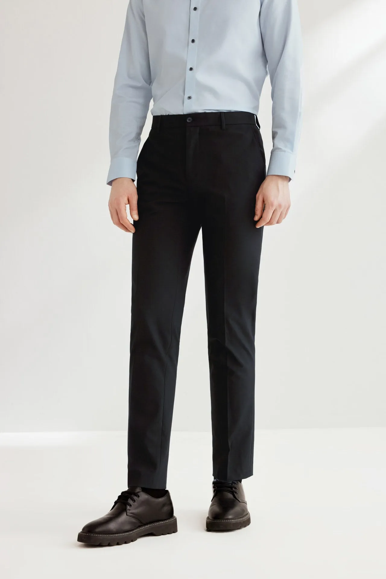 Compact Multi-Way Stretch Formal Pants in Slim Fit