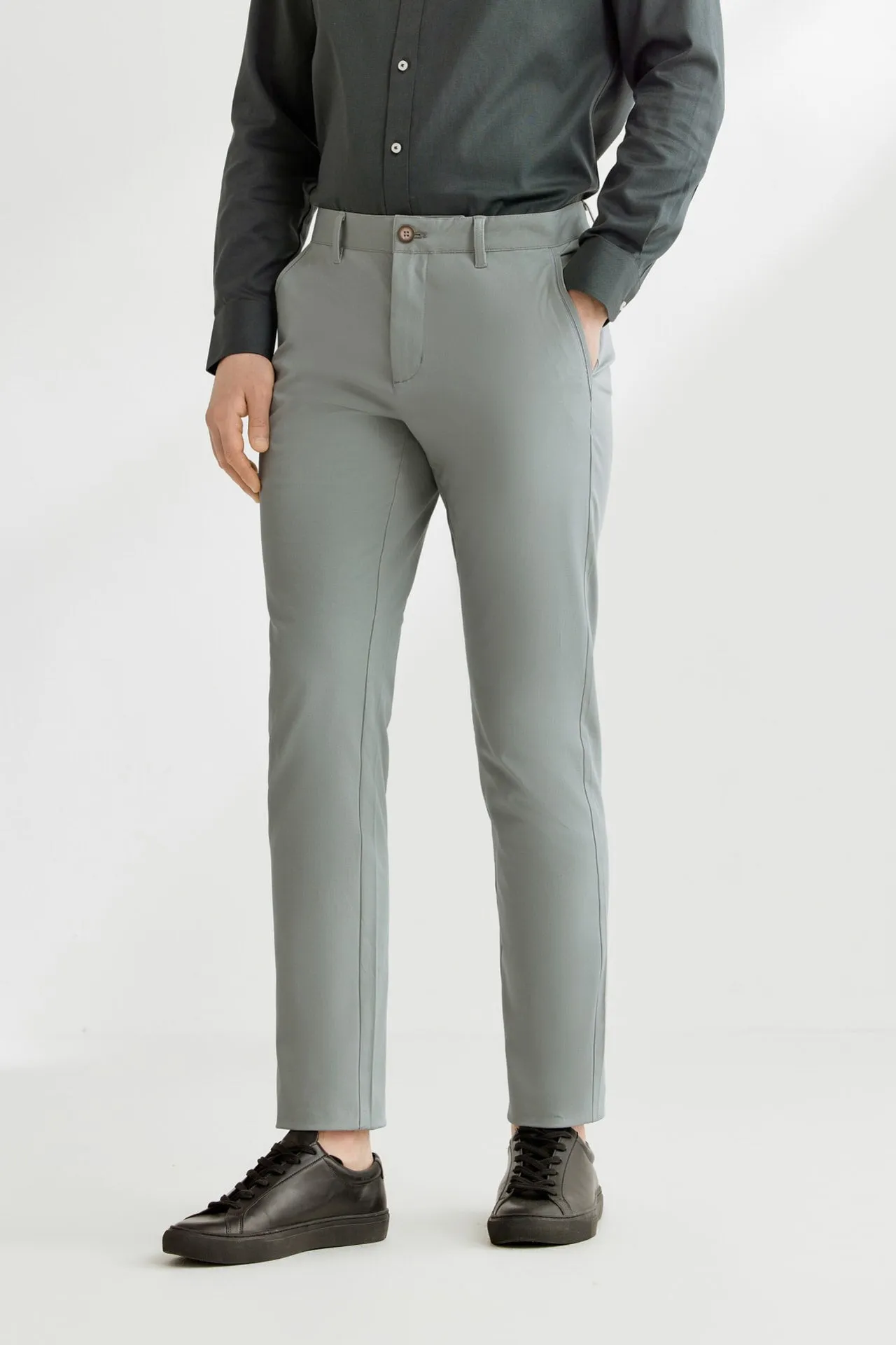 Cotton Multi-Way Stretch Casual Pants in Extra Slim Fit