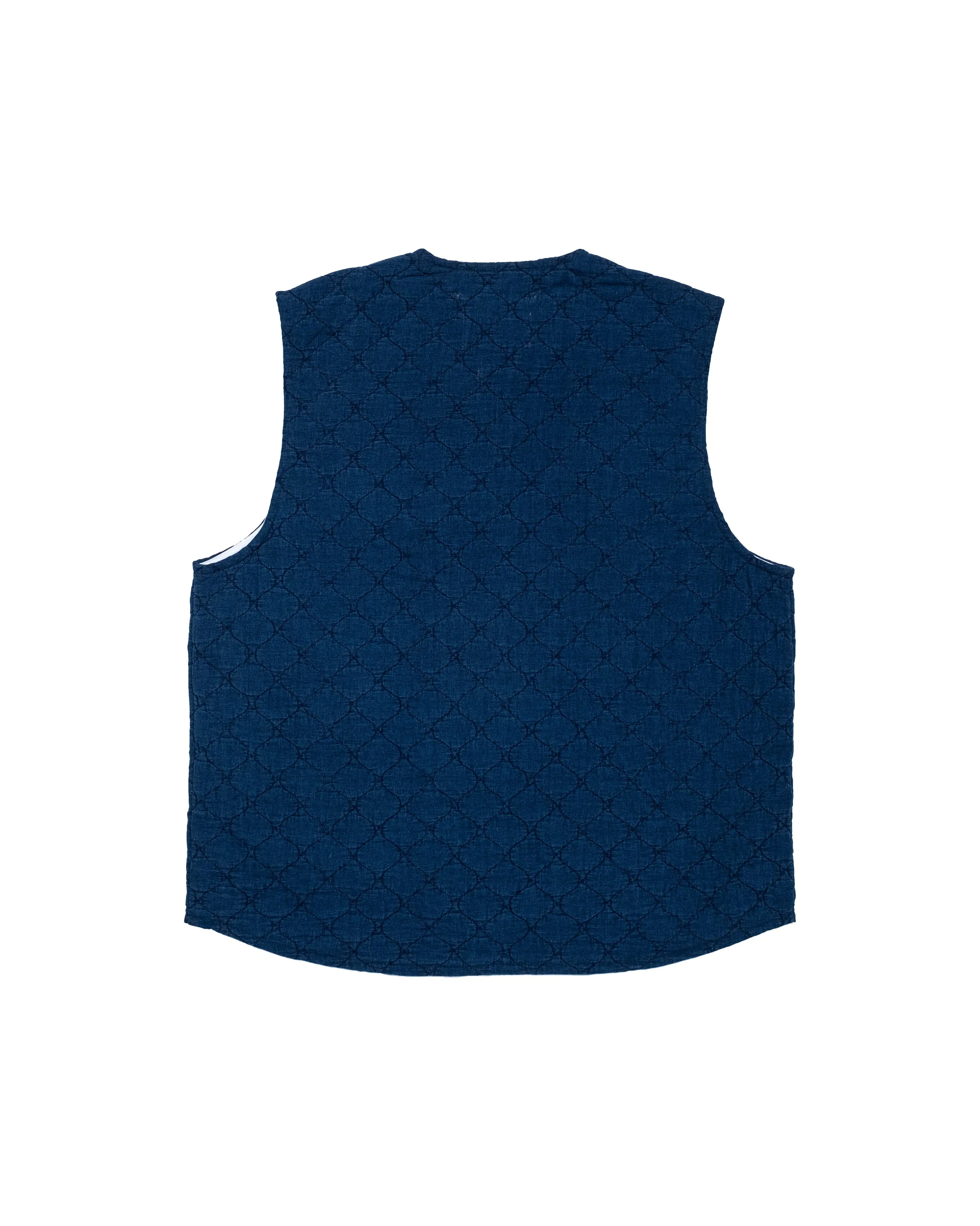 Deck Vest Padded Denim Stone Blue