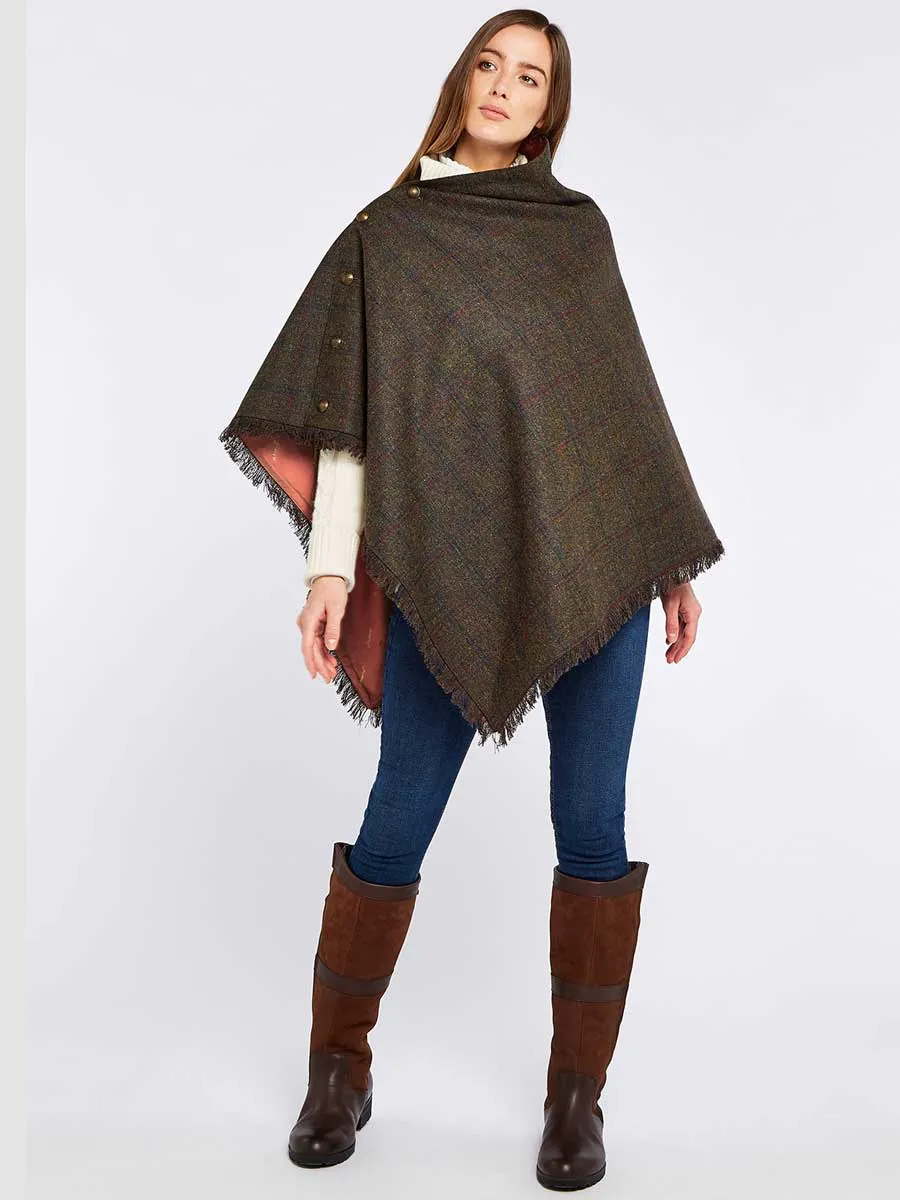 DUBARRY Hazelwood Ladies Tweed Poncho - Hemlock