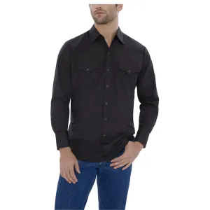 Ely & Walker Men's Black Solid Long Sleeve Shirt