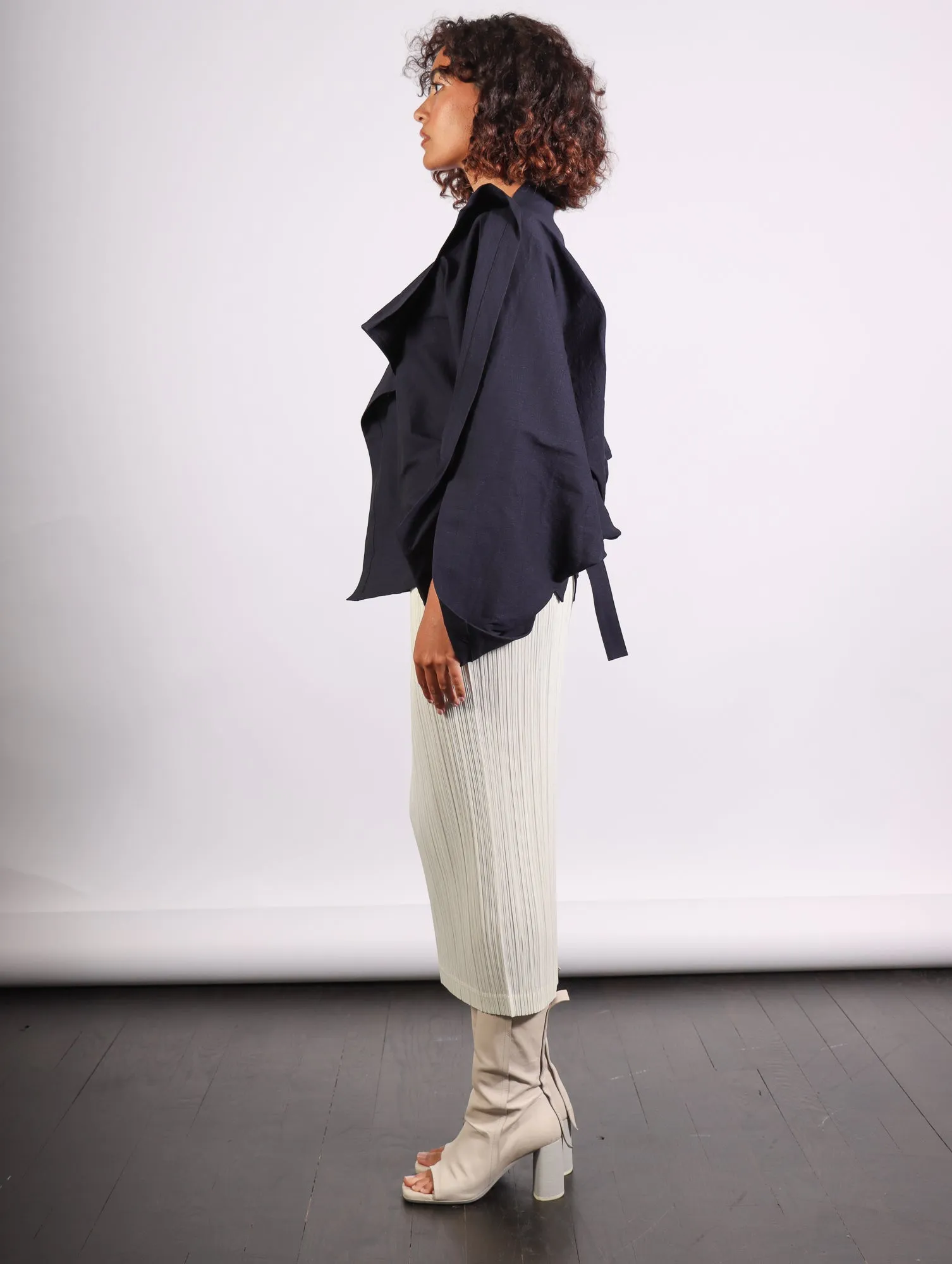 Enclothe Cardigan in Navy by Issey Miyake