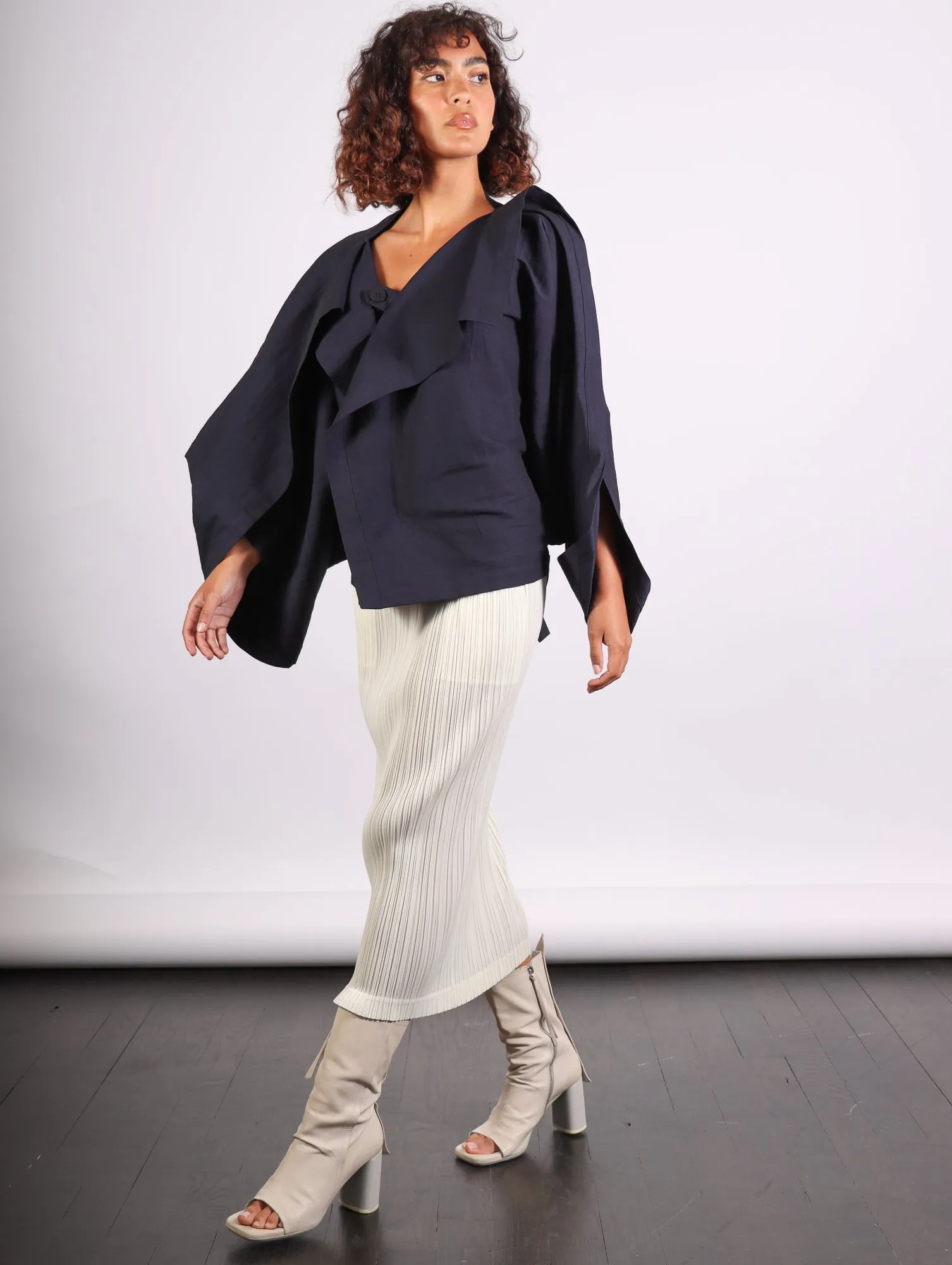 Enclothe Cardigan in Navy by Issey Miyake