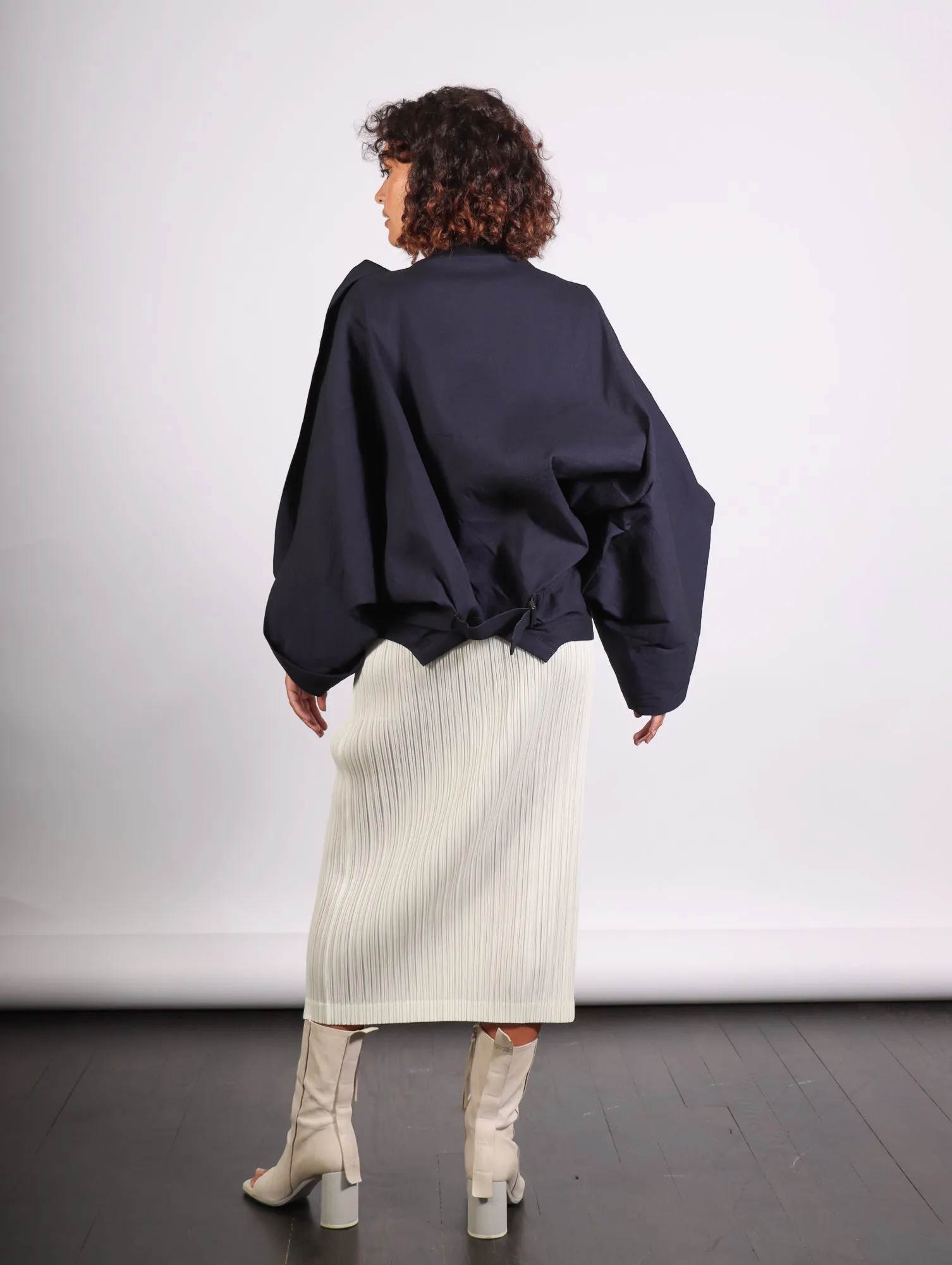 Enclothe Cardigan in Navy by Issey Miyake