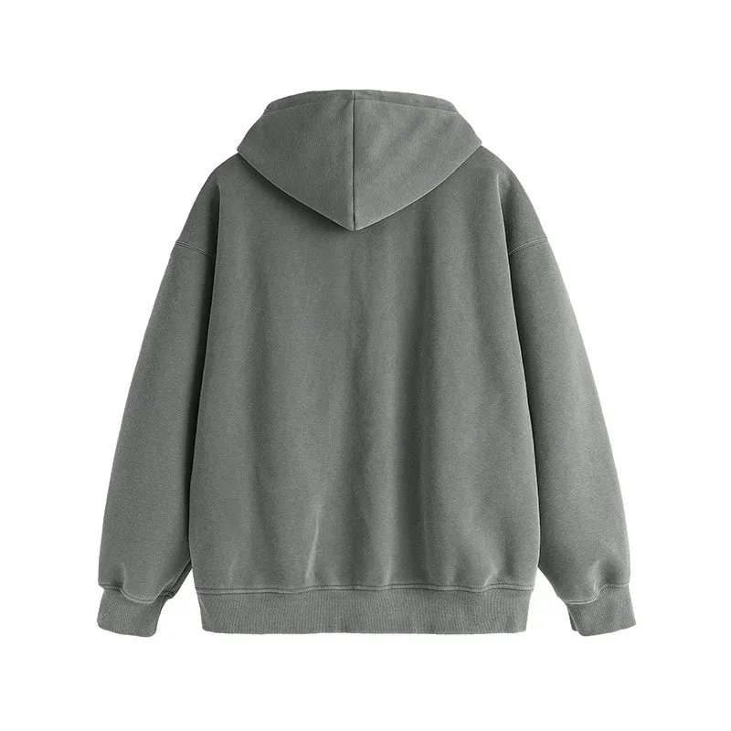 Faire Echo heavyweight solid color zip-up Hoodie