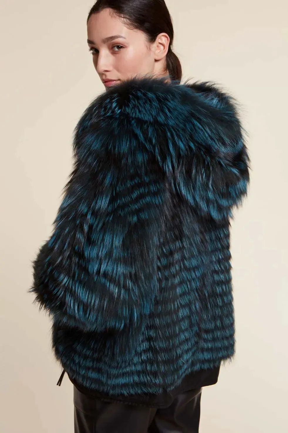 Fox fur jacket womens