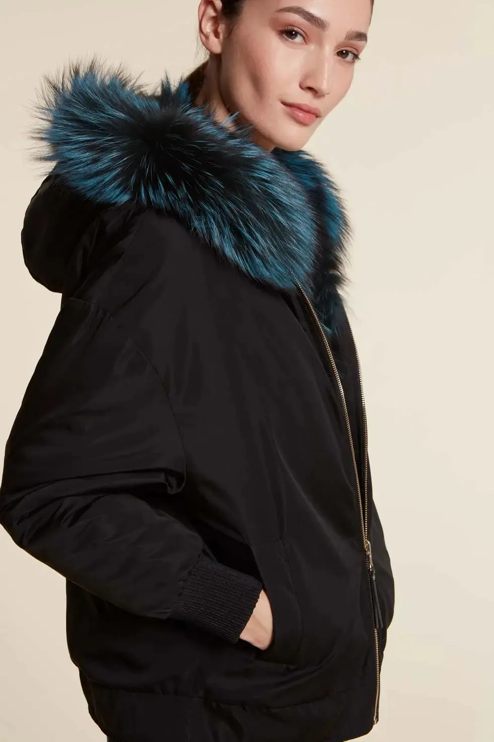 Fox fur jacket womens