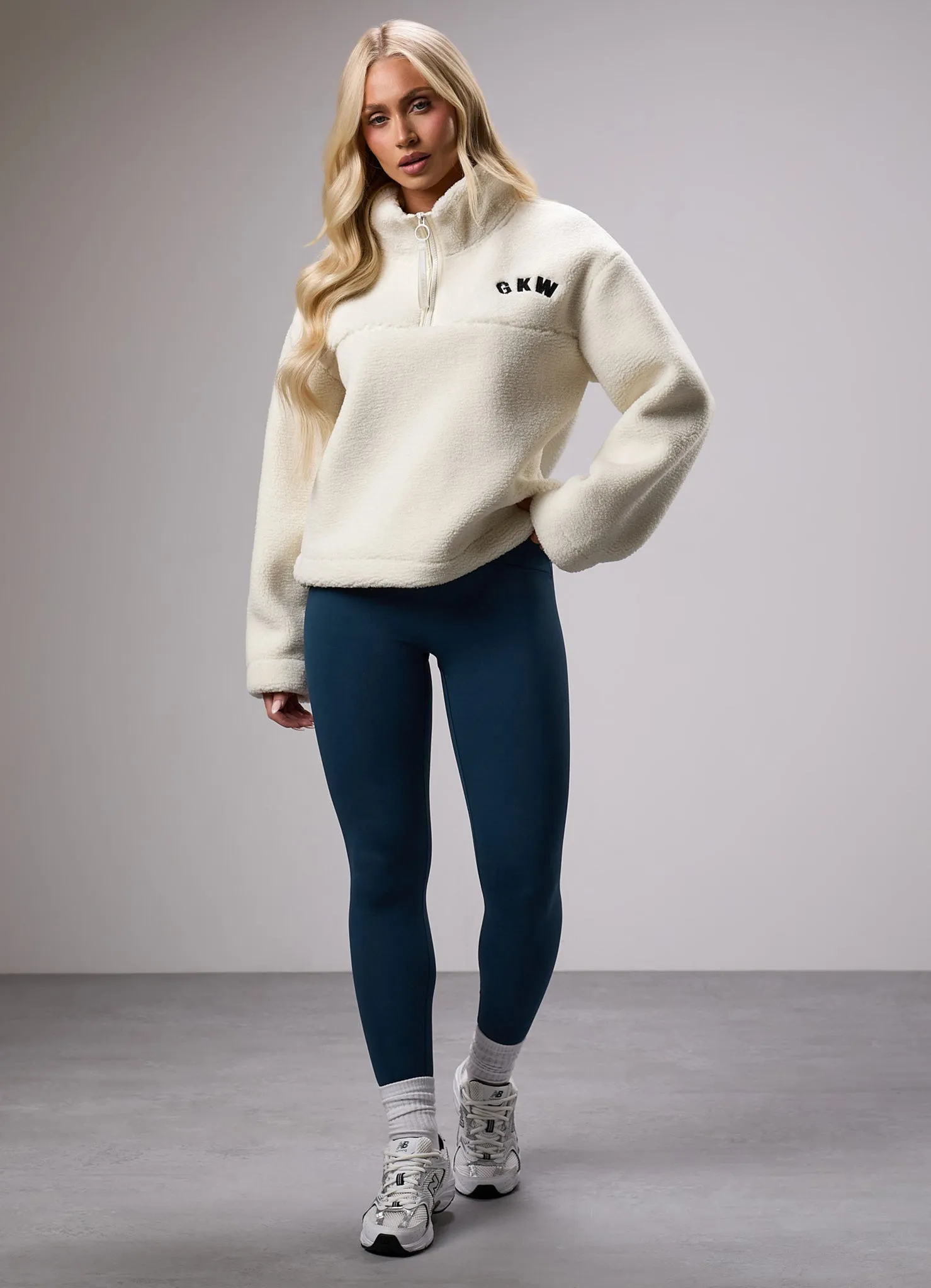 GKW Sports Luxe 1/4 Zip Fleece - Cream