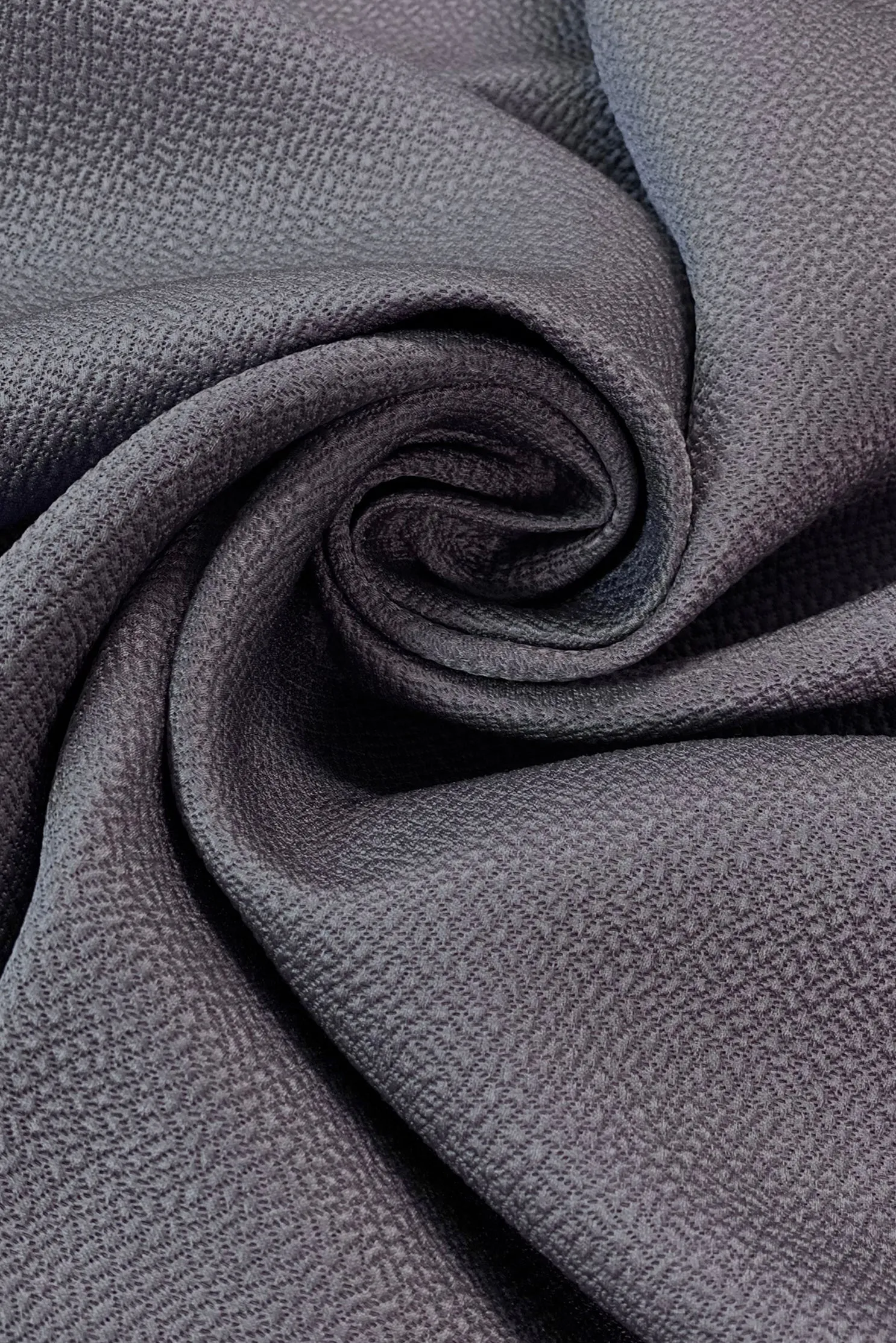 Grape Silk & Wool Hammered Satin