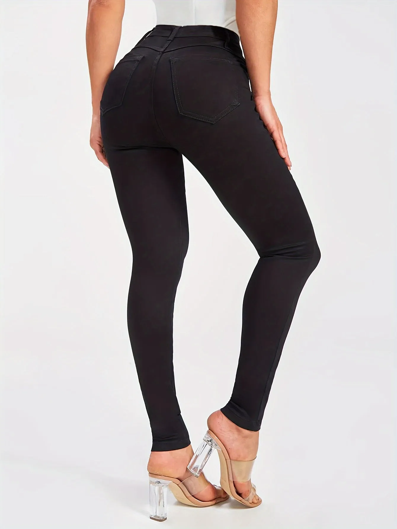 High stretch black skinny jeans for everyday style