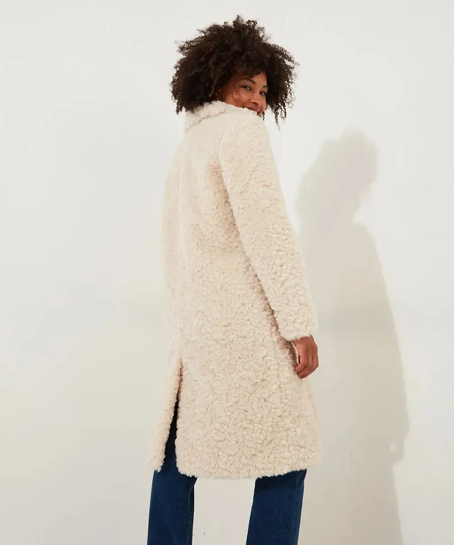 Joe Browns 10 Cream Cosy Up Furry Coat