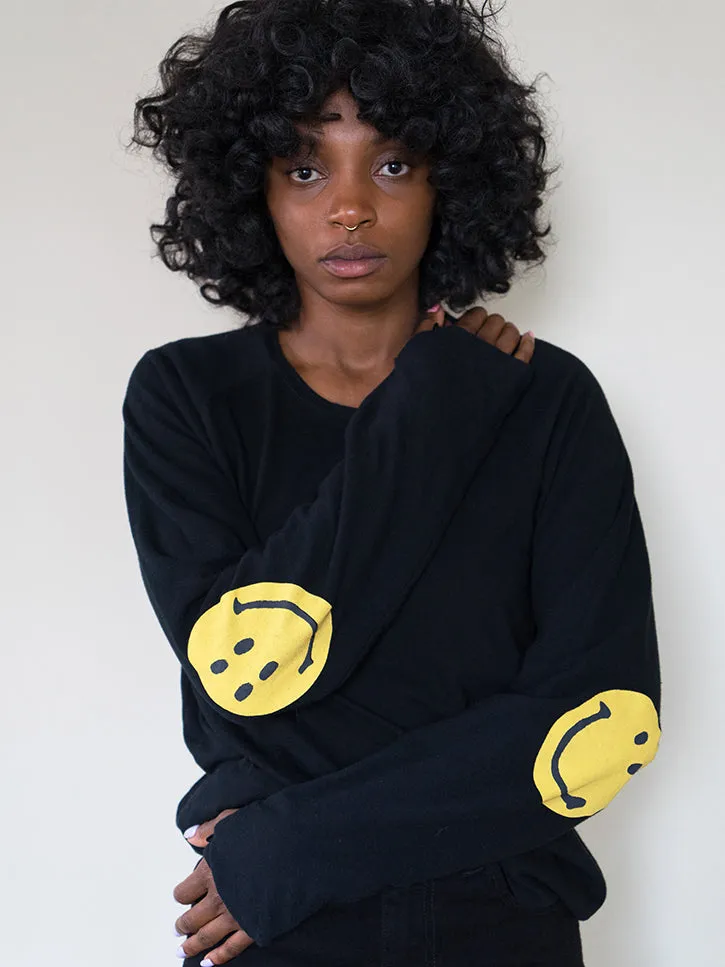 Kapital Chef Smiley Long Sleeve T, Black