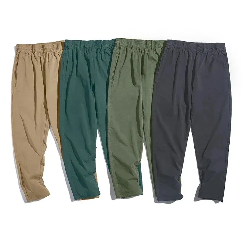 Men's Casual Cotton Dad Pants - Regular Straight Fit Khaki Pants