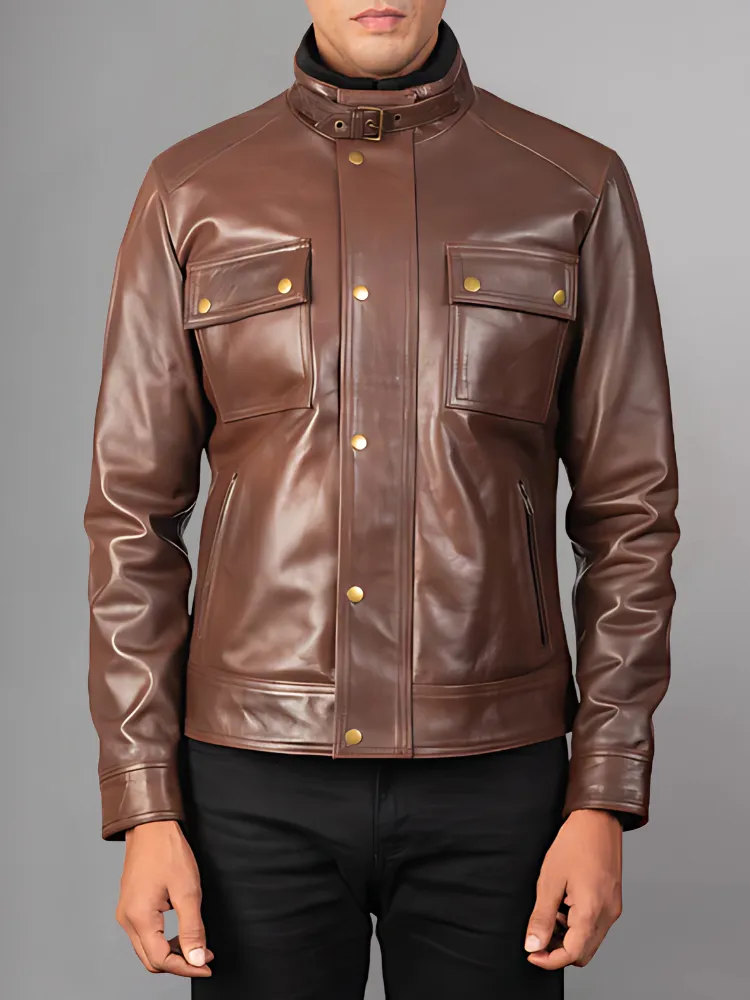 Mens Guardian Jacket With a stand-up collar and patch pockets