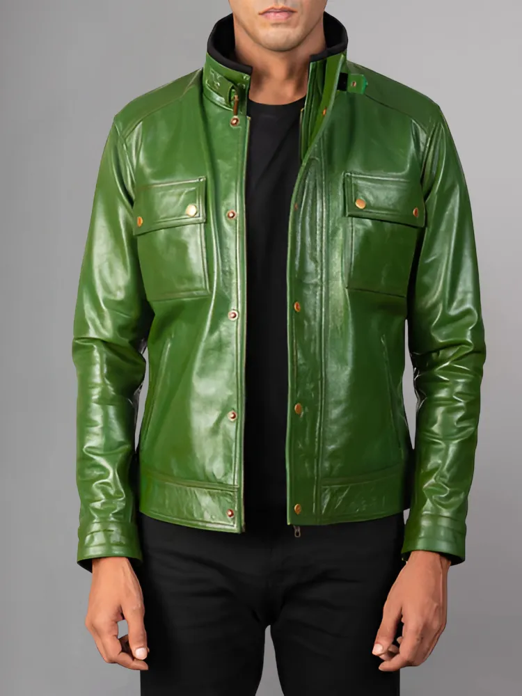 Mens Guardian Jacket With a stand-up collar and patch pockets