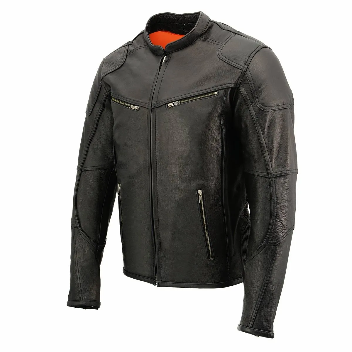 Milwaukee Leather MLM1502 Men's Black 'Cool-Tec' Vented Leather Scooter Jacket