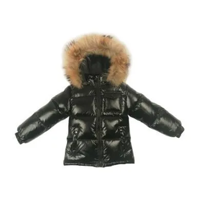 MOF Kids winter down jacket parka white duck down fill