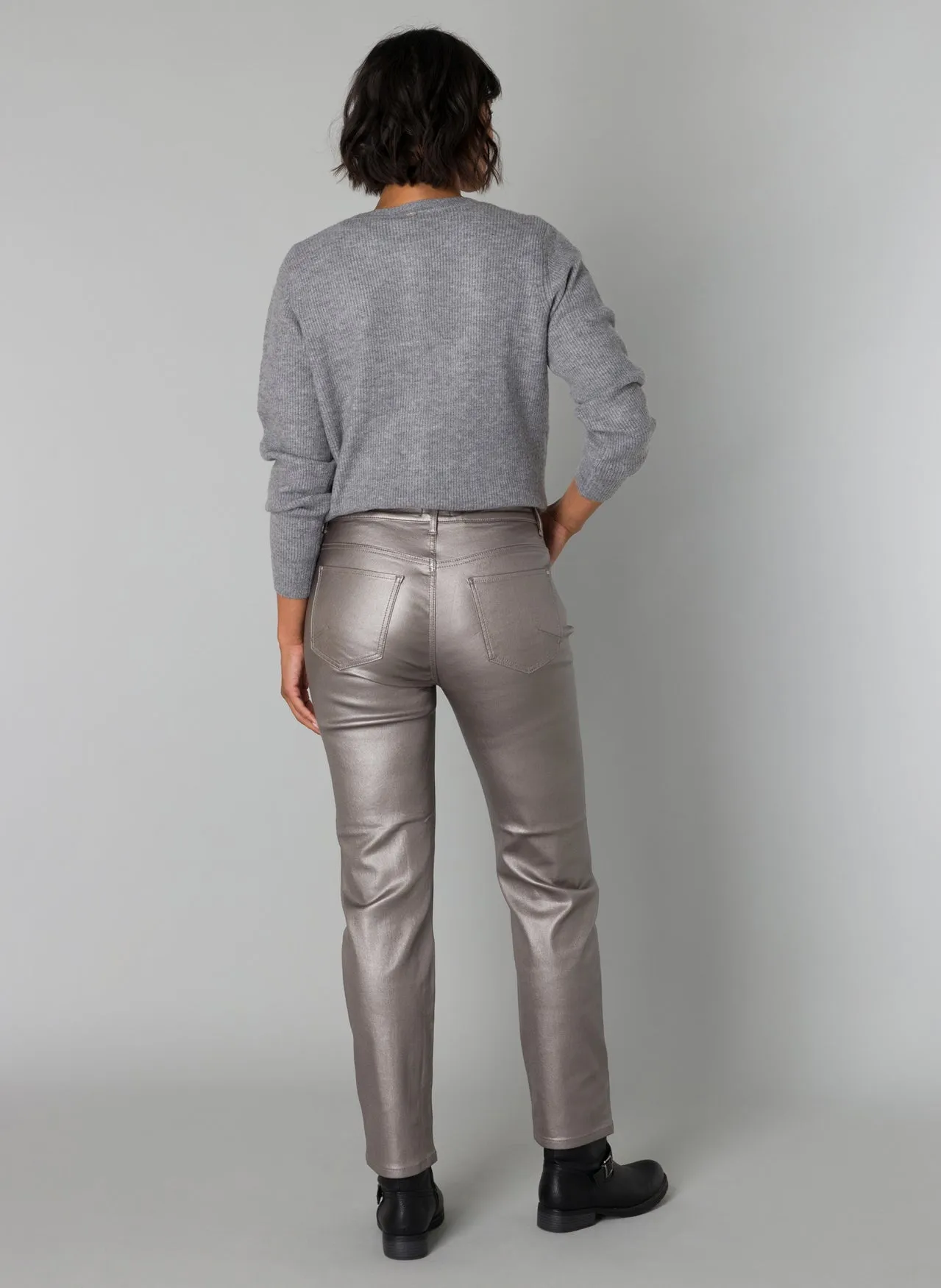 Oelkje Metallic Straight Leg Pant