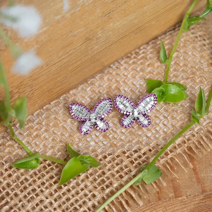 Purple CZ Butterfly Tops