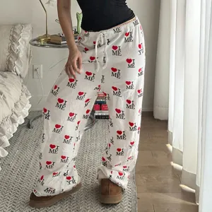 Reed Letter Print  Lounge Pants