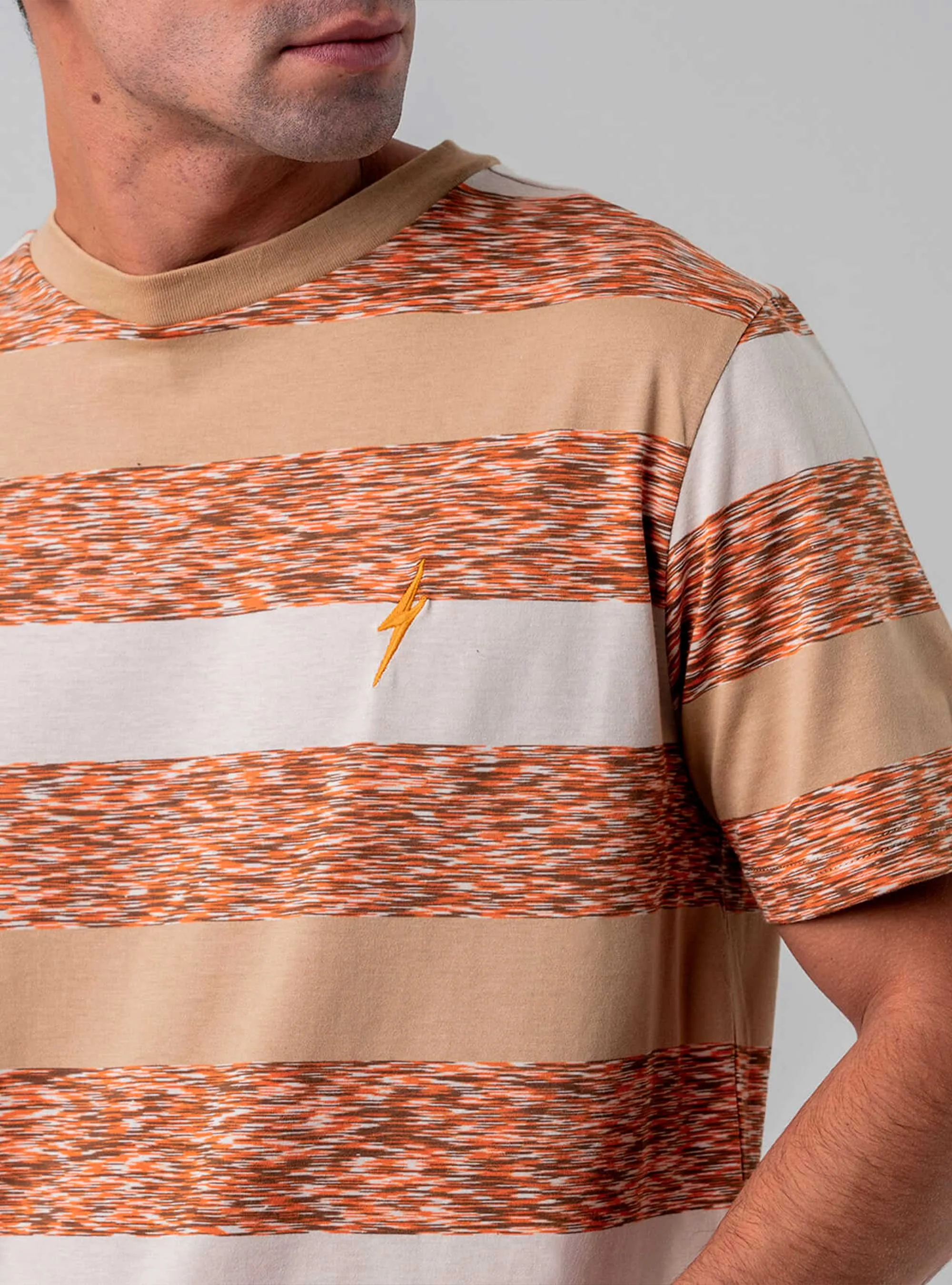 REGULAR STRIPED T-SHIRT WITH EMBROIDERY