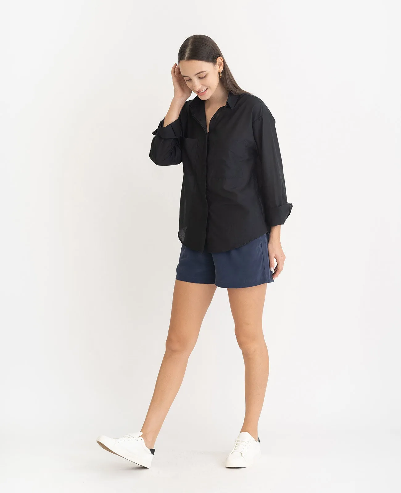 Silk Cotton Boyfriend Shirt