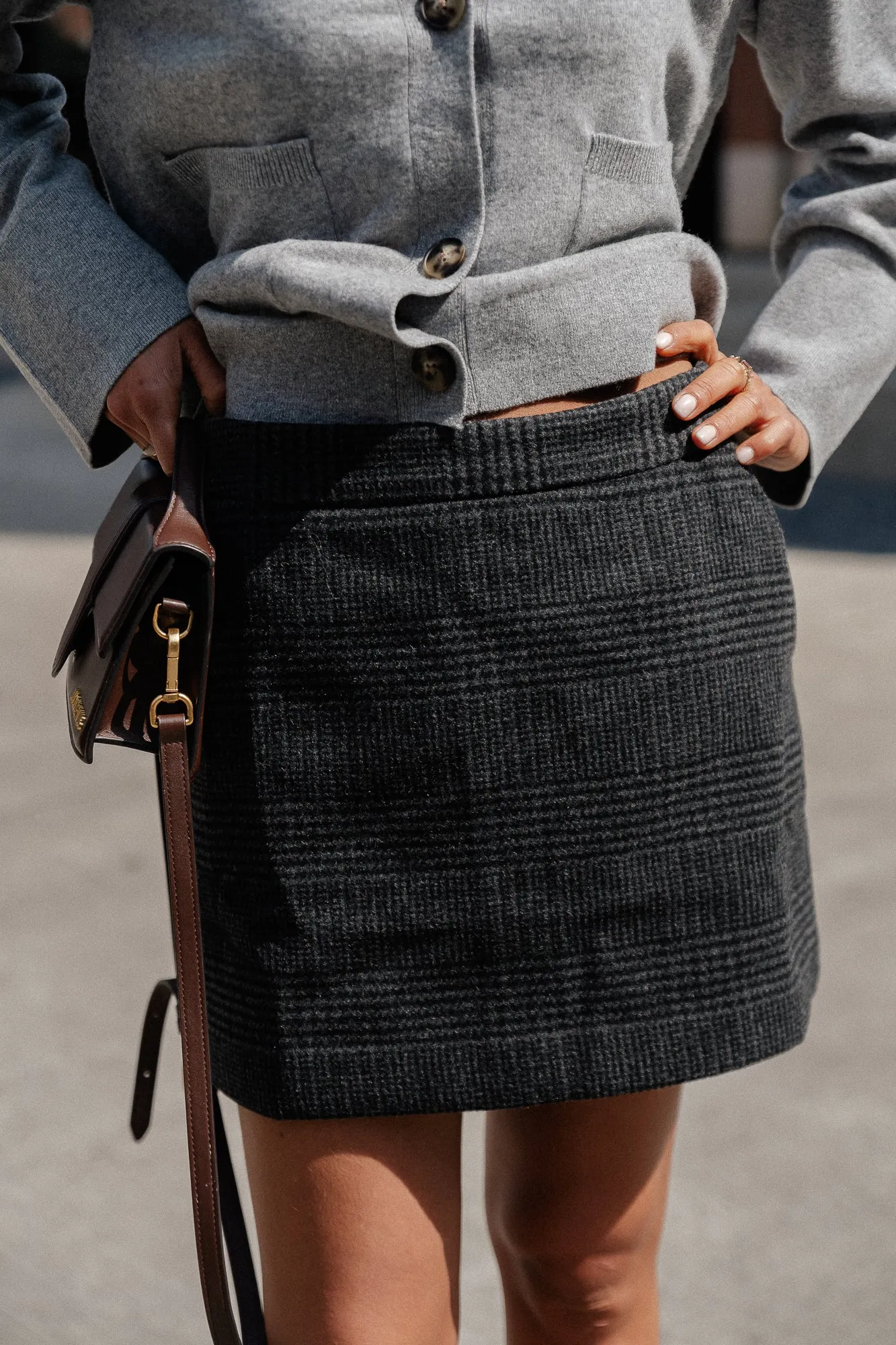 SLFBex HW mini skirt dark grey