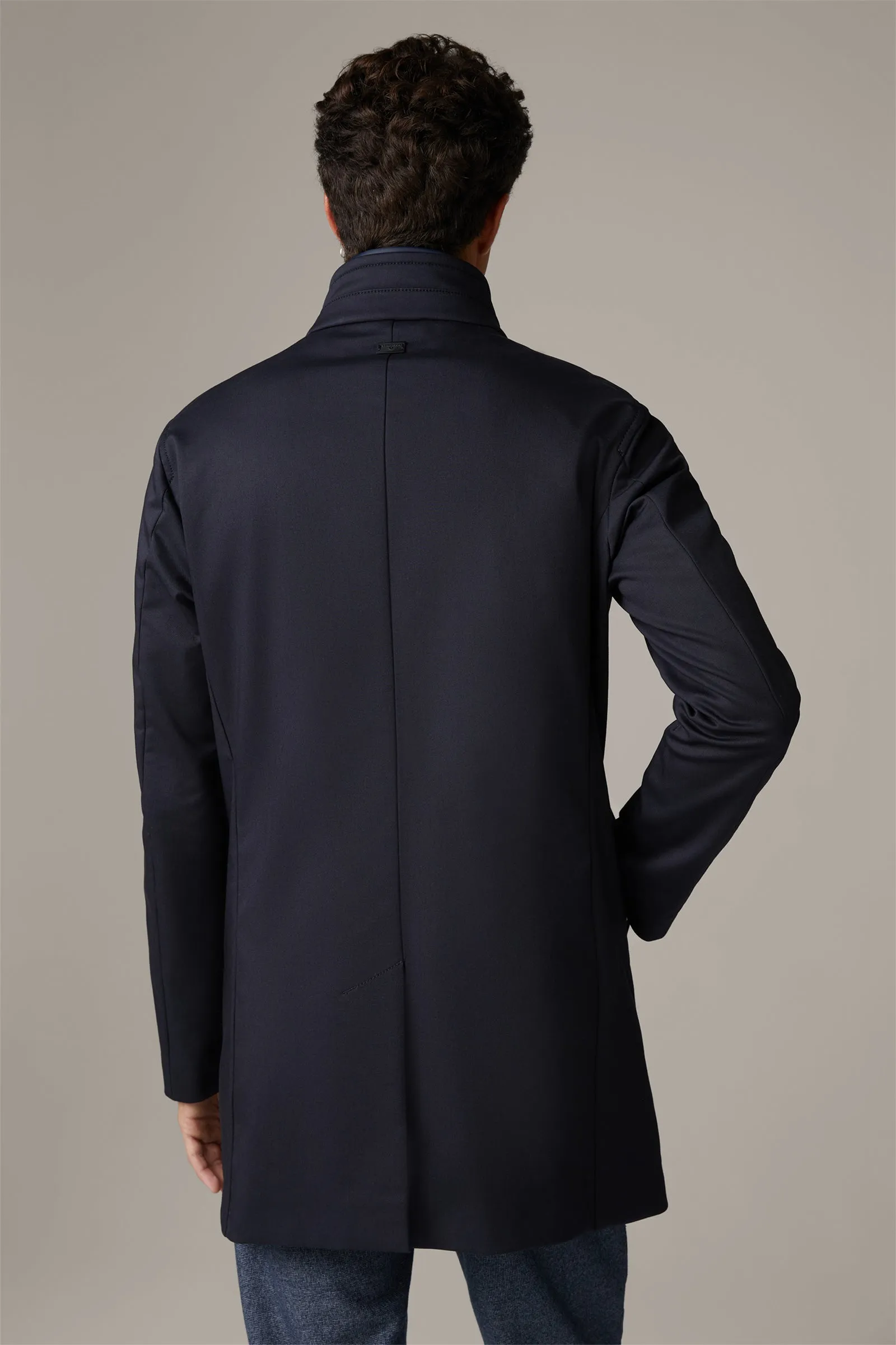 Strellson - Flex Cross Cotton Mix Coat Finlay, Dark Blue