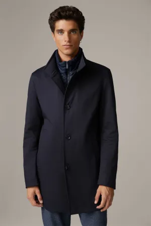 Strellson - Flex Cross Cotton Mix Coat Finlay, Dark Blue