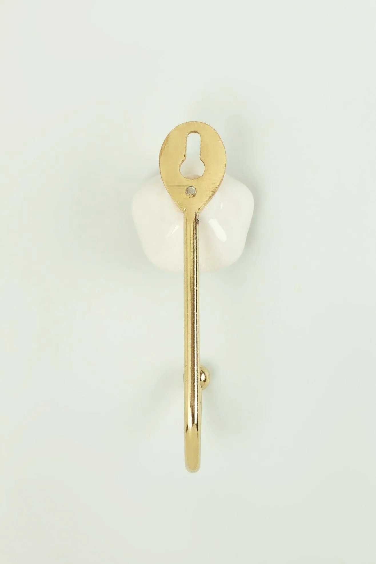 Tiffity Brass Crackle Glaze Ceramic Wall Hook