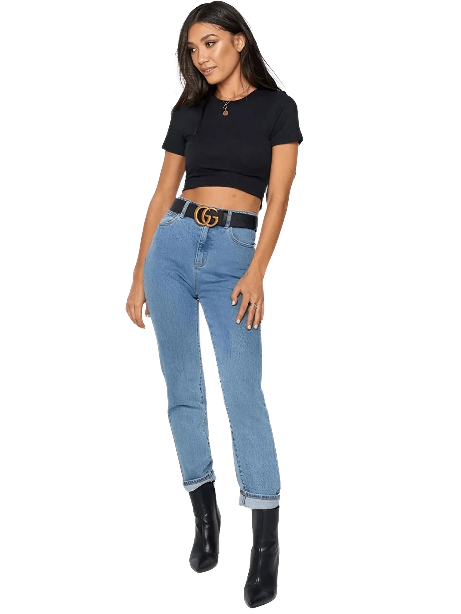 Trendy Short Sleeve Tops Women's Basic Crop Tops