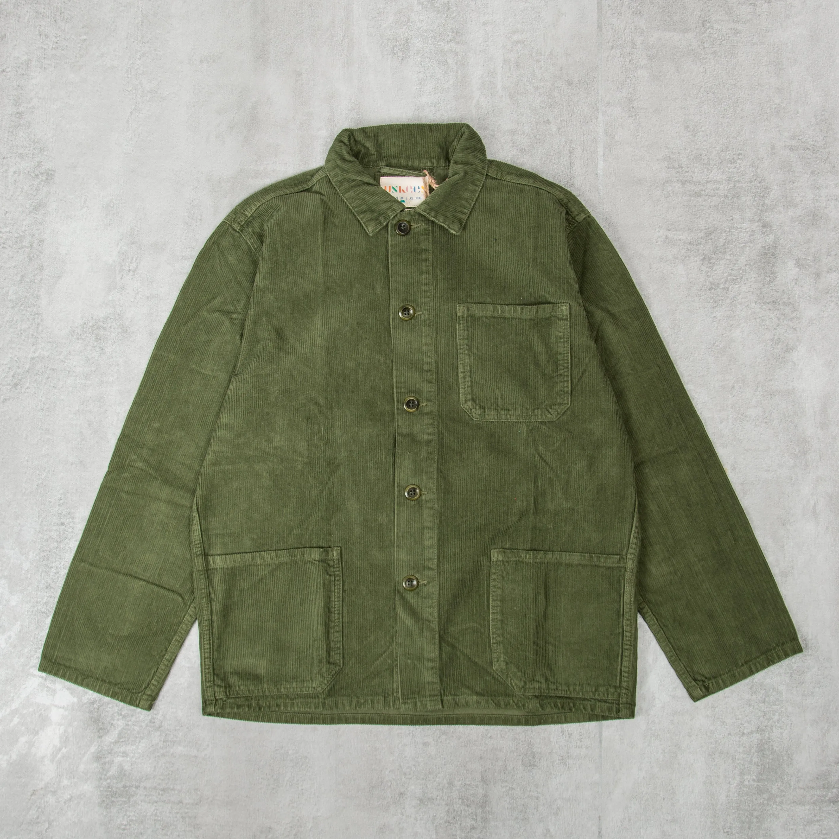 Uskees 3001 Buttoned Cord Overshirt - Coriander