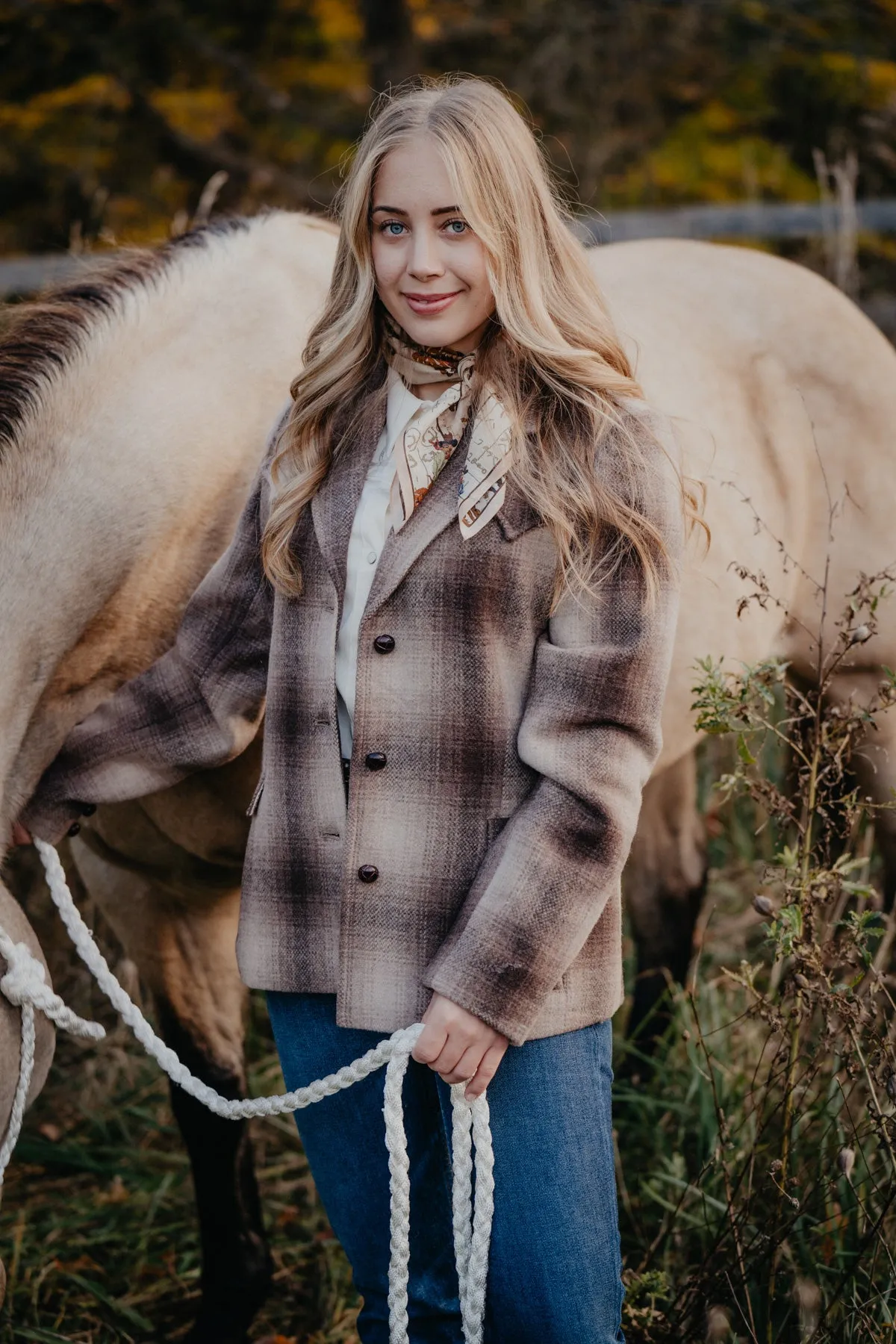 Women's Stetson Wool Plaid Blazer Shacket (S - XL)